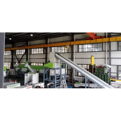 Αυτόματη μηχανή ανακύκλωσης πλαστικών ρούχων Αγροτική γραμμή πλύσης ταινιών με θρυμματική ξήρανση