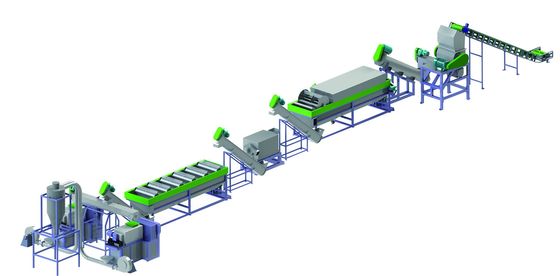 1500kg/Hr PP PE ταινία πλυντήριο πλαστικών μηχανή ανακύκλωσης εξατομικευμένη